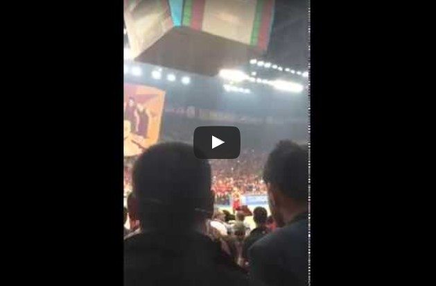 VİDEO | Galatasaray-Strasbourg final maçında tribünlerden laiklik sloganları