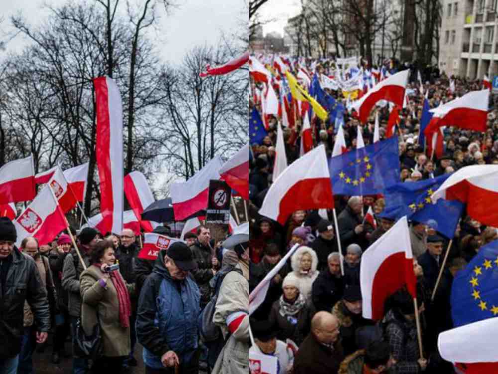 Polonya’da hükümet destekçileri ve karşıtları sokaklarda
