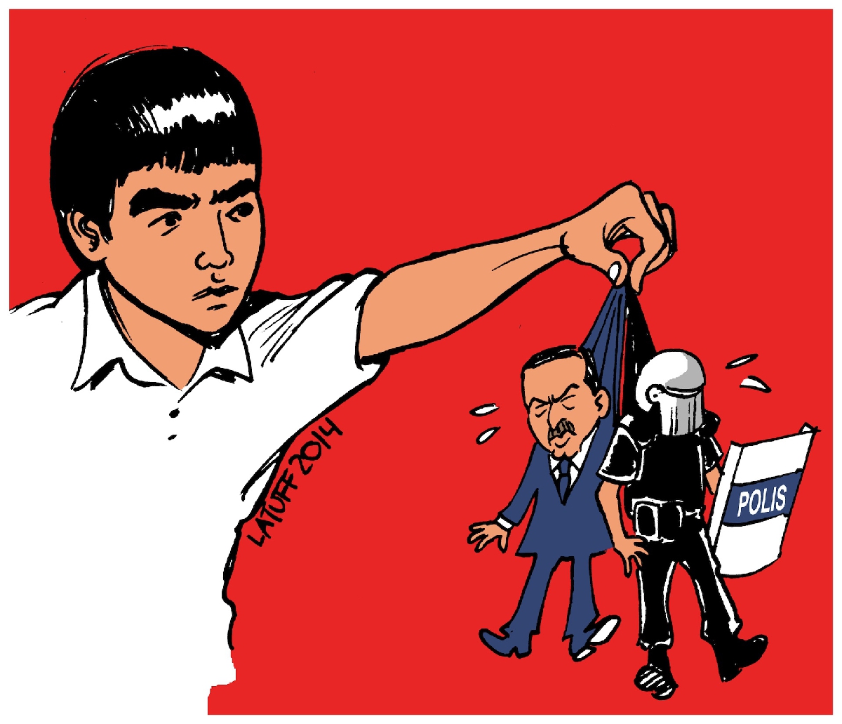 Çizgili muhalefetin ustası Carlos Latuff'un eserleri Türkiye'de