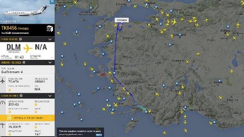 Erdoğan’ı taşıyan TC-ATA uçağı indi