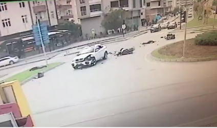 VİDEO | Samsun'da akıl almaz trafik kazası!