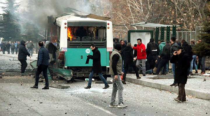Kayseri'de askerleri taşıyan otobüsün şoförü gözaltına alındı