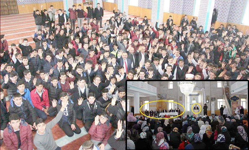 AKP'li başkan liselileri camiye toplayıp propaganda yaptı!