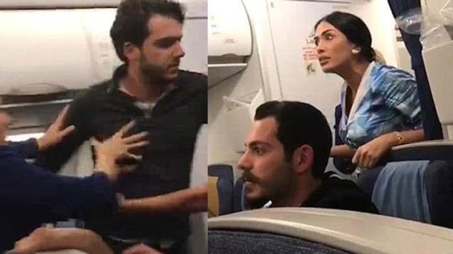 VİDEO | Beyrut-Londra uçağında çıkan kavga İstanbul'a indirdi!