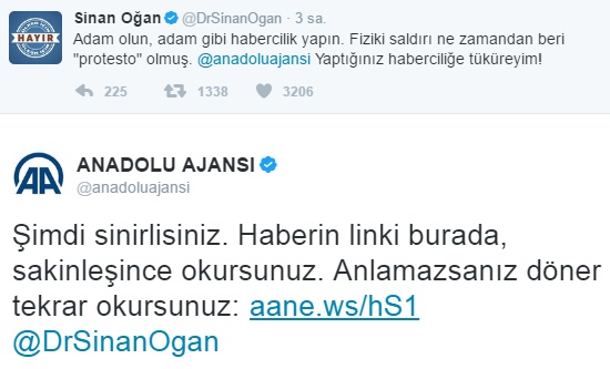 Siyaset ve medya yerlerde: Sinan Oğan 'haberciliğe tükürdü', devletin haber ajansı Twitter'dan yanıt verdi!