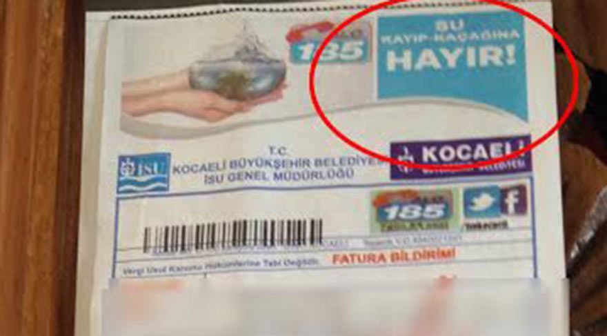AKP'nin 'HAYIR' fobisi su faturasına da girdi
