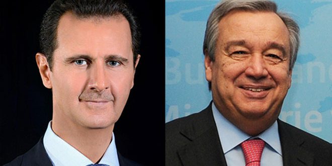 BM Genel Sekreteri'nden Esad'a kutlama mesajı