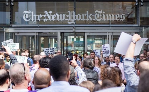 New York Times gazetesinde çalışanlar iş bıraktı