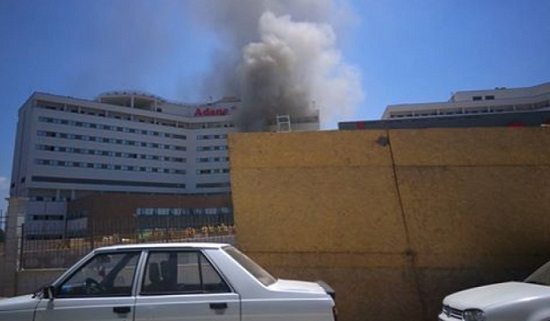 Şehir hastanesi inşaatında yangın: İşçiler hastaneye kaldırıldı