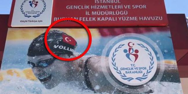 Bakanlıktan 'fotoşop'lu skandal: Dünya rekortmeni yüzücüyü böyle 'Türk' yapmışlar