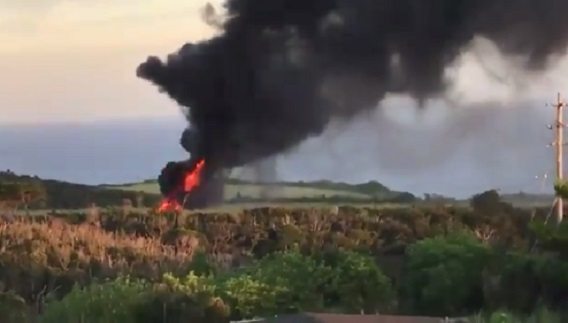 VİDEO | ABD askeri helikopteri Okinawa'ya düştü