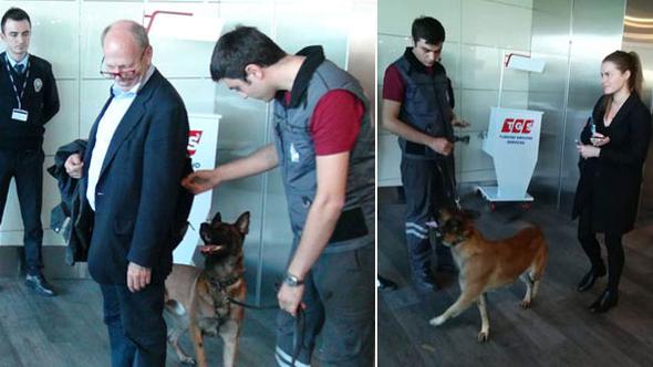 Atatürk Havalimanı'nda Avusturya vatandaşlarına köpekle arama yapılmaya başlandı