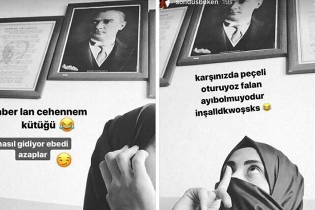 Üniversite öğrencisi Atatürk'e 'cehennem kütüğü' dedi, hakkında soruşturma başlatıldı