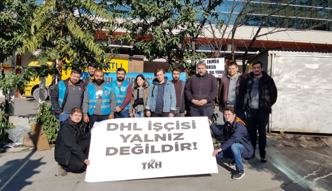 Türkiye Komünist Hareketi direnişteki DHL işçilerini ziyaret etti