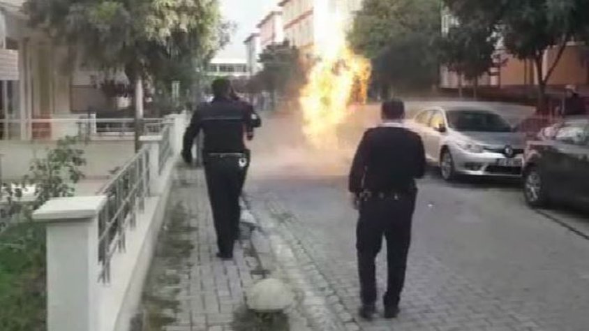 Avcılar'da patlama: Sokaktan alevler yükseldi