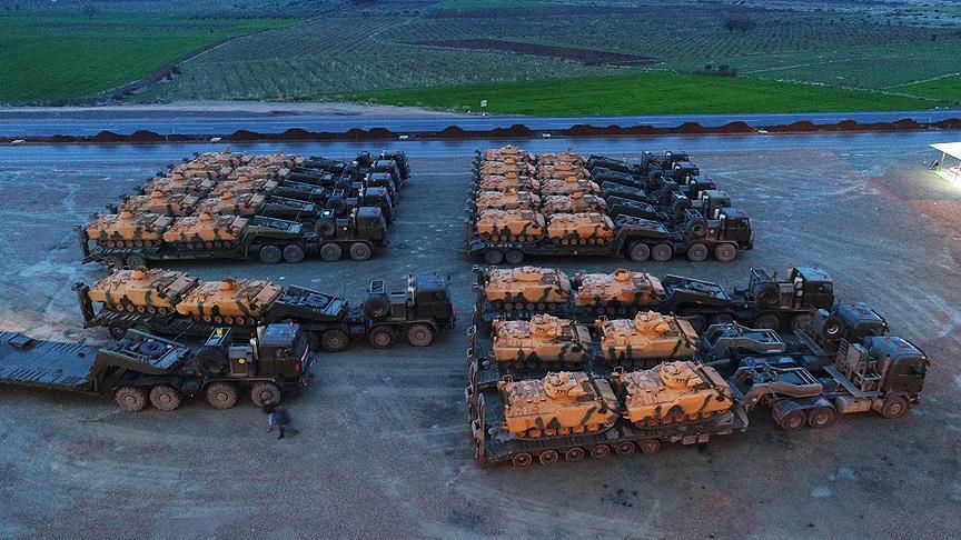 Afrin'e çok sayıda zırhlı araç sevkiyatı
