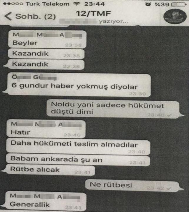 Darbe sanığı albayın oğlundan 15 Temmuz mesajı: Beyler kazandık