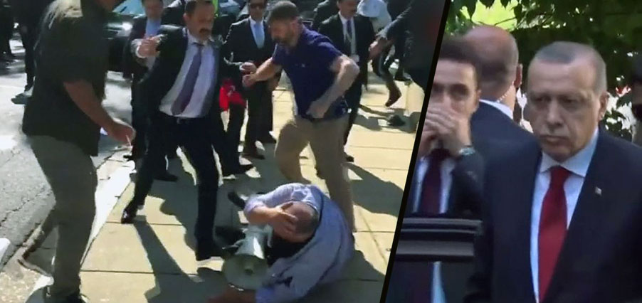 Erdoğan'ın korumaları protestoculara saldırmıştı: Dava düştü