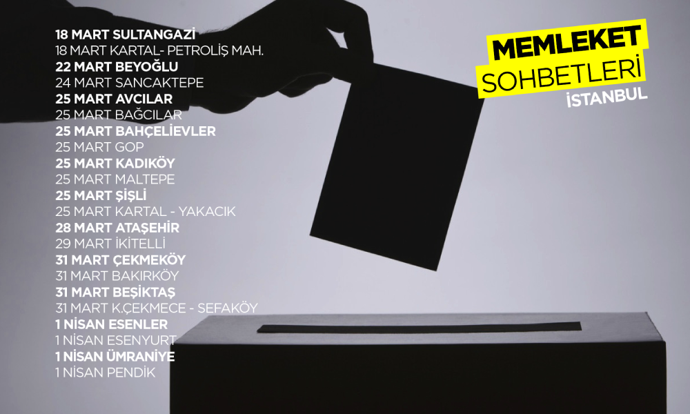Memleket Sohbetleri sürüyor: İstanbul'da 22 noktada 'Seçimler ve sosyalist çıkış' konuşulacak
