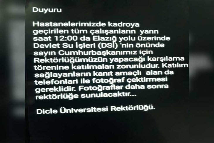 Rektörlükten skandal mesaj: Erdoğan'ın mitingine katılmak zorunludur, kanıt için fotoğraf çektirilecektir