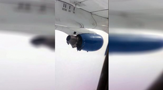 VİDEO | Yolcu uçağının havada motoru koptu
