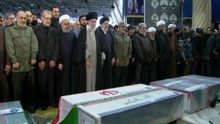 Tahran'da Kasım Süleymani için cenaze töreni