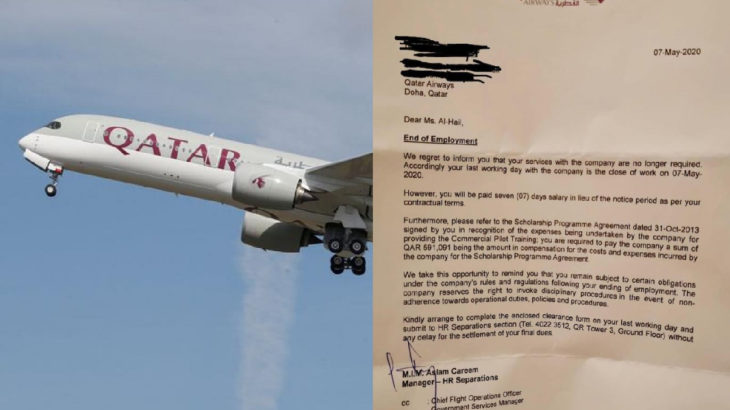 Katar Havayolları stajyer pilotu işten çıkardı: 1 milyon liralık eğitim ücretini geri istedi