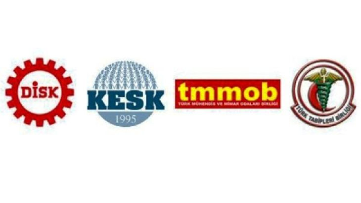 DİSK, KESK, TMMOB, TTB: Hukuksuzluğa alışmayacağız!