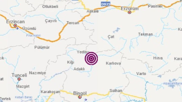 Bingöl Yedisu'da 4.3'lük deprem