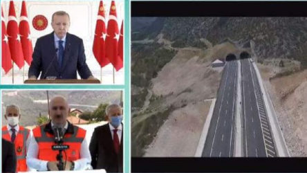 Erdoğan, yapımı 16 yıl süren yolun açılışına Vahdettin Köşkü'nden katıldı