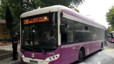 Beşiktaş’ta seyir halindeki otobüste yangın