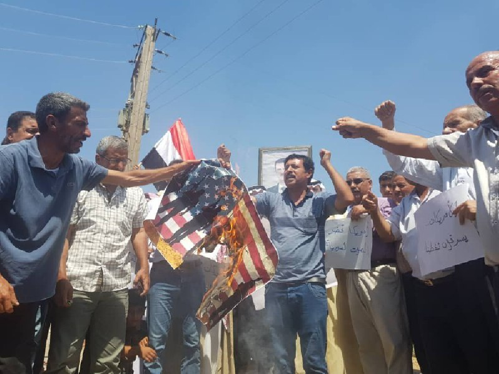 Haseke’de ABD protestosu