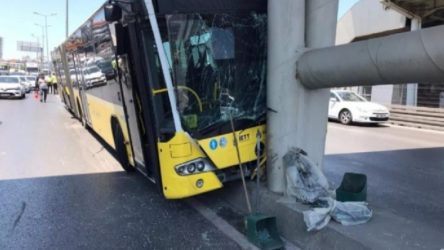 İETT otobüsü köprü ayağına çarptı: Çok sayıda yaralı