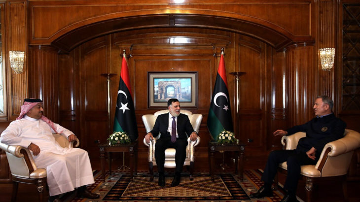 Hulusi Akar, UMH Başkanı Serrac ve Katar Savunma Bakanı Atiyye ile görüştü