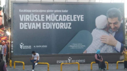 AKP'li Belediye'den tepki çeken koronavirüs afişi