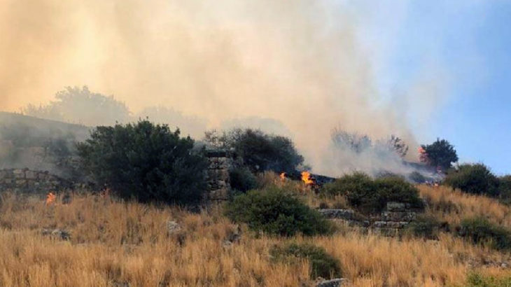 Priene Antik Kenti'nde yangın