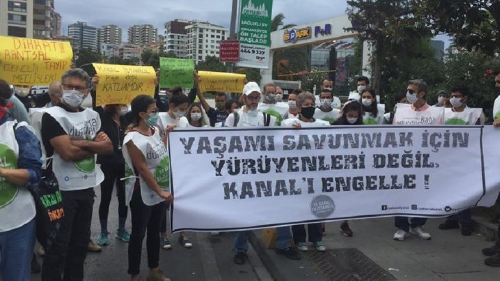 Kanal İstanbul yürüyüşüne polis engeli: 2 kişi gözaltında