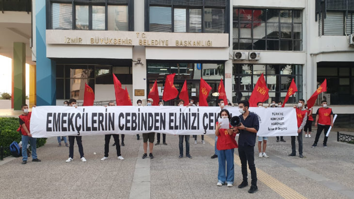 TKH'den İzmir'de 'ulaşım zammı' eylemi: Emekçilerin cebinden elinizi çekin!