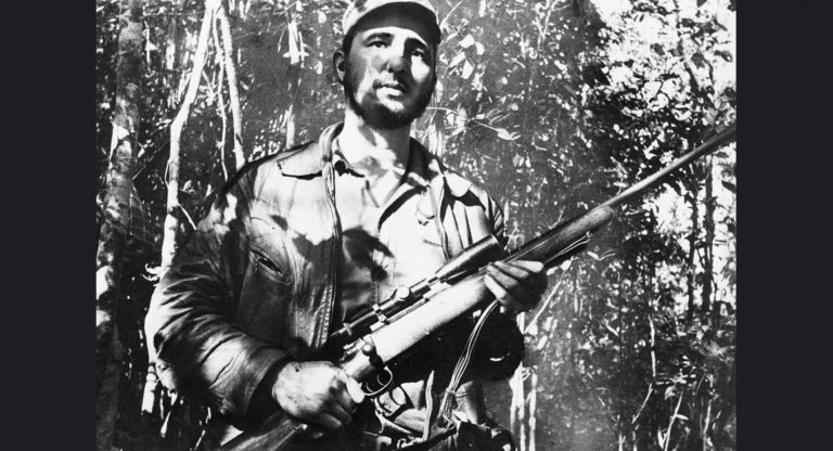 Direnişçi lideri Castro, bilinmeyen bir lokasyonda. Küba, 26. Şubat 1957