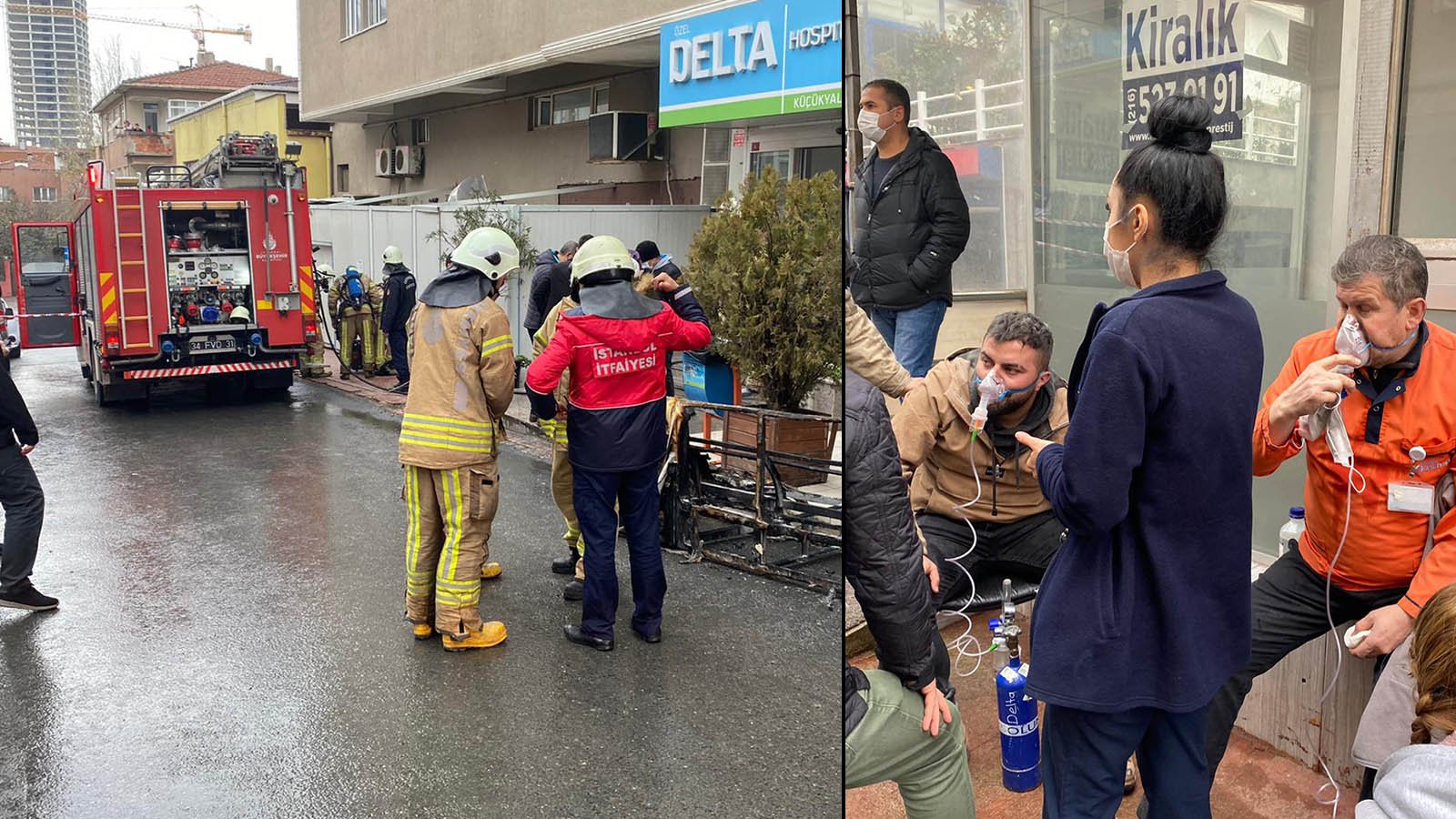 Maltepe'de özel bir hastanenin yoğun bakımında yangın