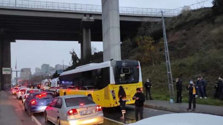 Hafriyat kamyonu İETT otobüsüne çarptı: 9 yaralı