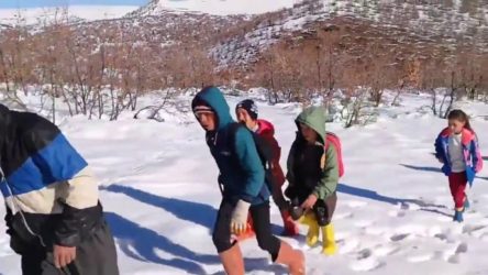 Çocuklar EBA'ya girebilmek için soğukta saatlerce yürüyor