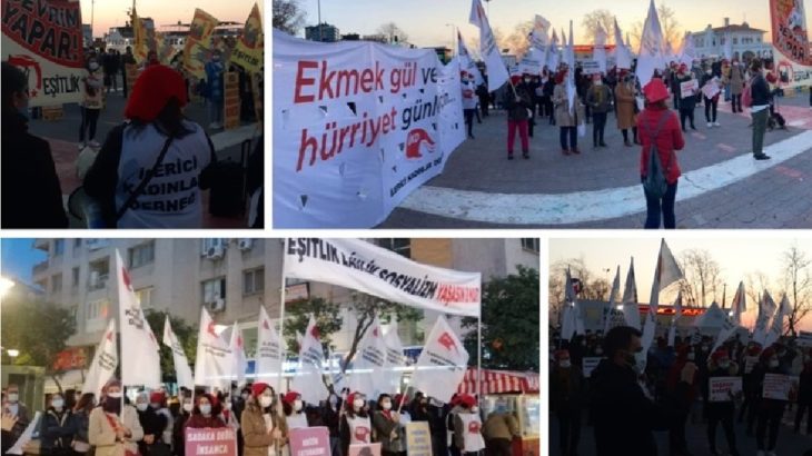 İstanbul ve İzmir'de 8 Mart: Kadınlar gericiliğe ve sömürüye karşı buluştu