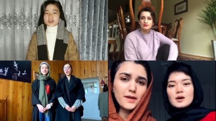 Afganistan'daki kız çocuklarına getirilen şarkı yasağı protesto ediliyor