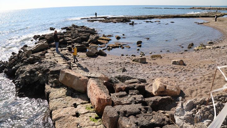 Mersin'de deniz çekildi, Soli Pompeipolis Antik Kenti ortaya çıktı