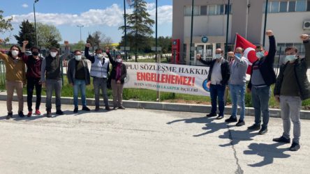 TKH ve Sınıf Tavrı heyetlerinden direnişteki Bel Karper işçilerine 1 Mayıs ziyareti
