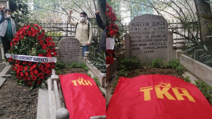Komünistler, Hüseyin Duman'ı mezarı başında andı