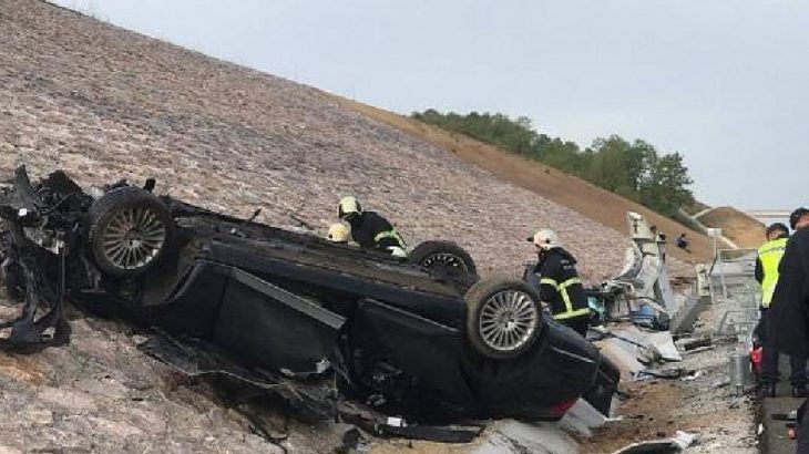 Konsolosluk aracı Kuzey Marmara Otoyolunda kaza yaptı: 3 ölü