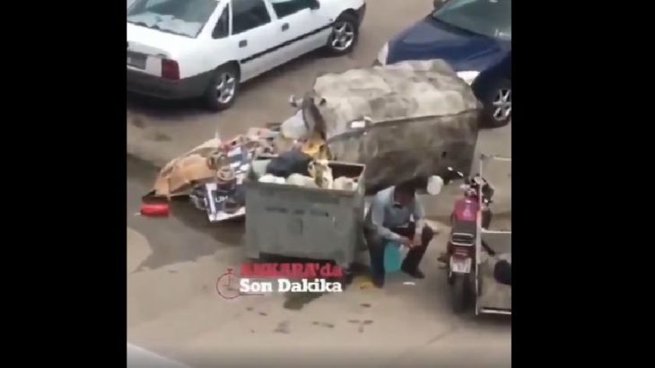 Ankara’da çöp toplayan yurttaşa ceza!
