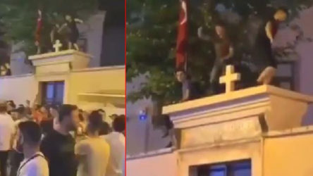 Kadıköy'de Ermeni Kilisesi'nin üstüne çıkıp dans eden 3 kişi gözaltına alındı